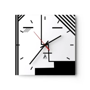 Horloge murale - Pendule murale - Juste un baiser - 40x40 cm