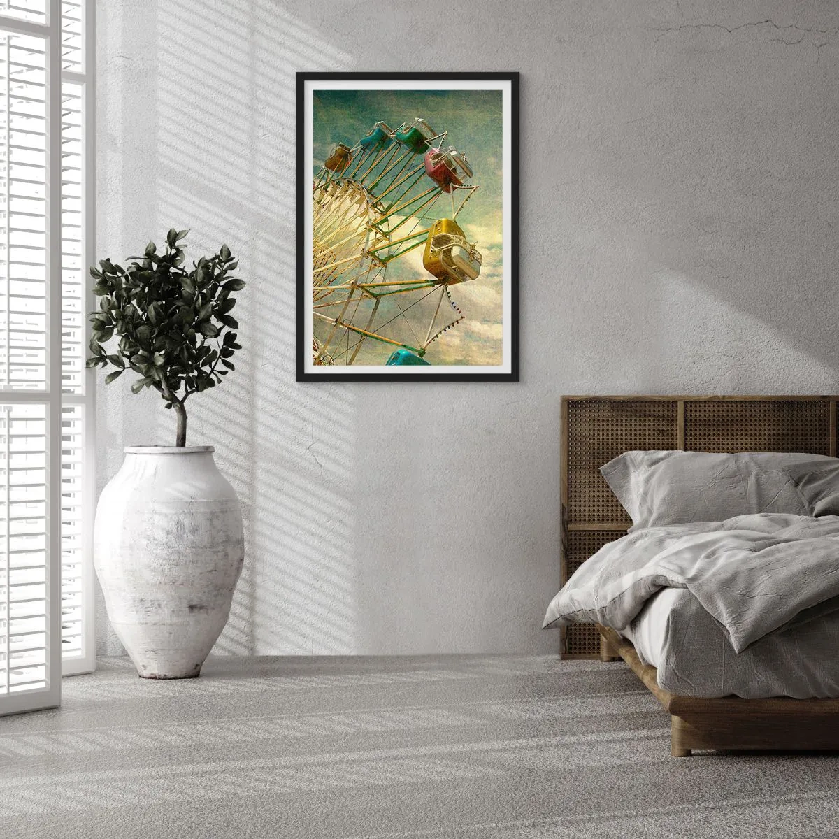 Affiche dans un cadre noir - Poster - On va faire la fête - 40x50 cm