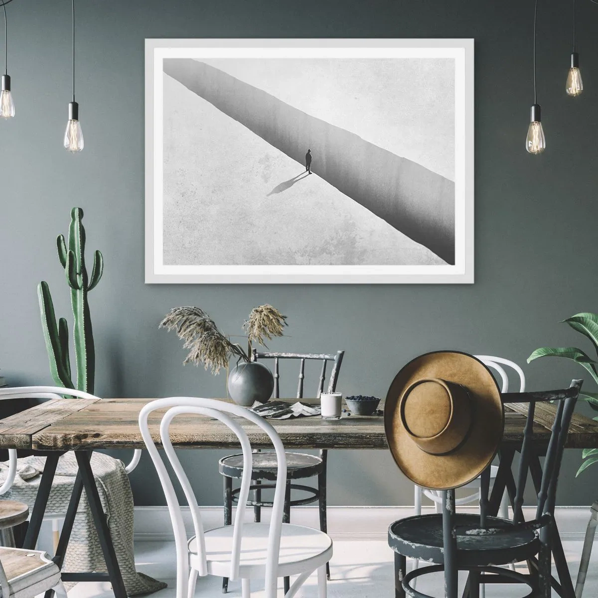 Affiche dans un cadre blanc - Poster - Un objectif clair - 50x40 cm