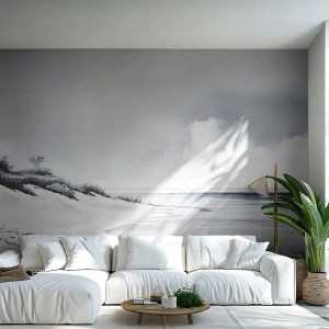 Papier Peint Photo Premium Sand - Ensemble depuis toujours - Dunes, Plage, Océan - 250x175 cm