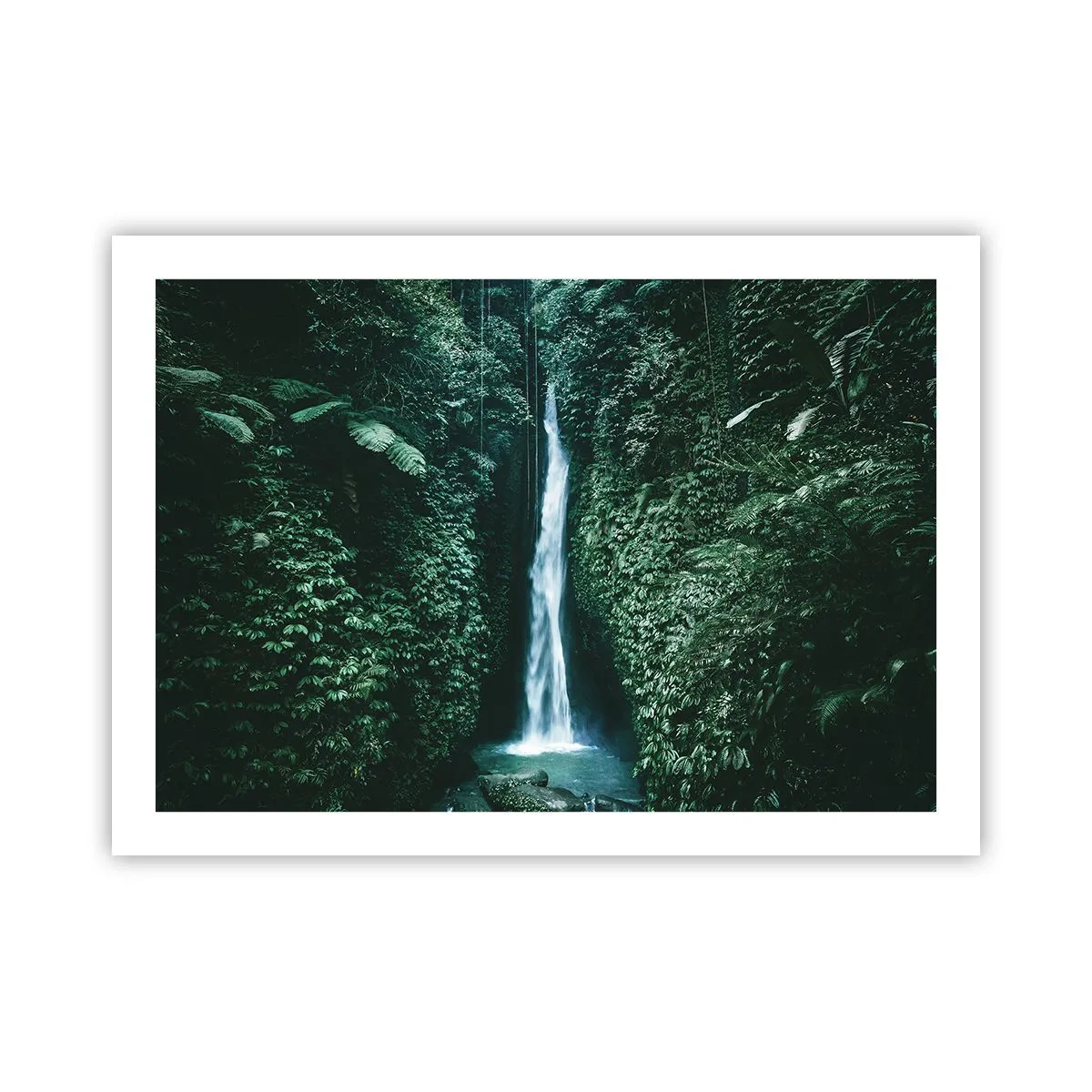 Affiche - Poster - Fontaine tropicale - 70x50 cm