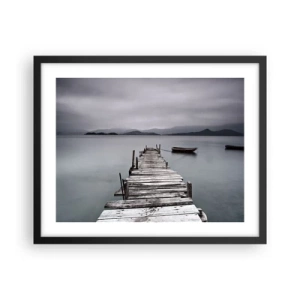 Affiche dans un cadre noir - Poster - Tu peux partir demain - 50x40 cm