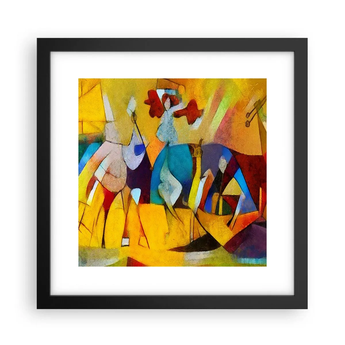 Affiche dans un cadre noir - Poster - Soleil - vie - joie - 30x30 cm