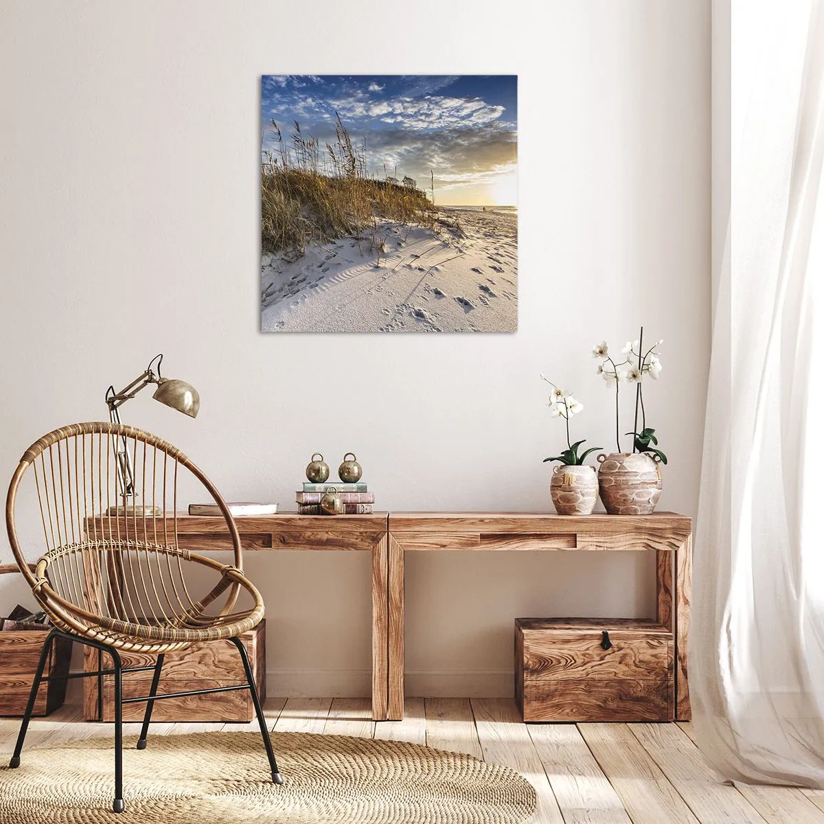 Impression sur toile - Image sur toile - Invitation à la ballade - 30x30 cm