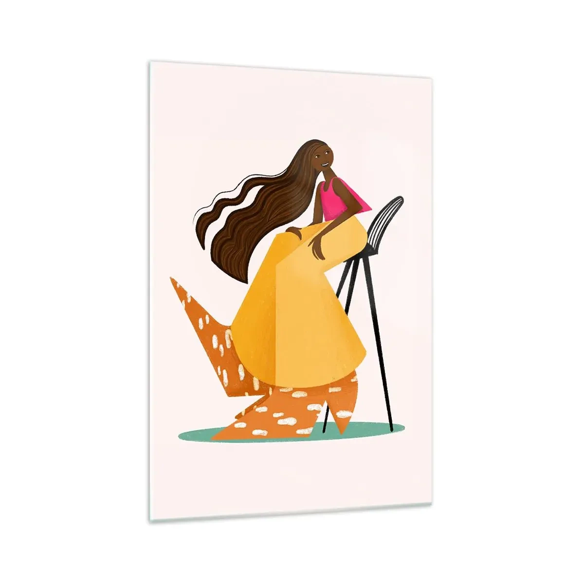 Impression sur verre - Image sur verre - La mode est aussi amusante - 70x100 cm