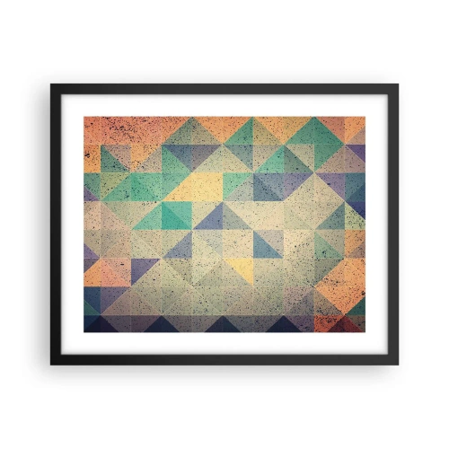 Affiche dans un cadre noir - Poster - République des triangles - 50x40 cm