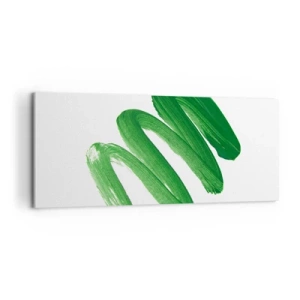 Impression sur toile - Image sur toile - Blague verte - 100x40 cm