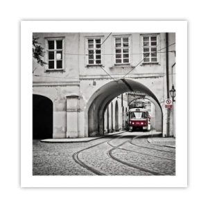 Affiche - Poster - Dans le labyrinthe de la ville - 50x50 cm