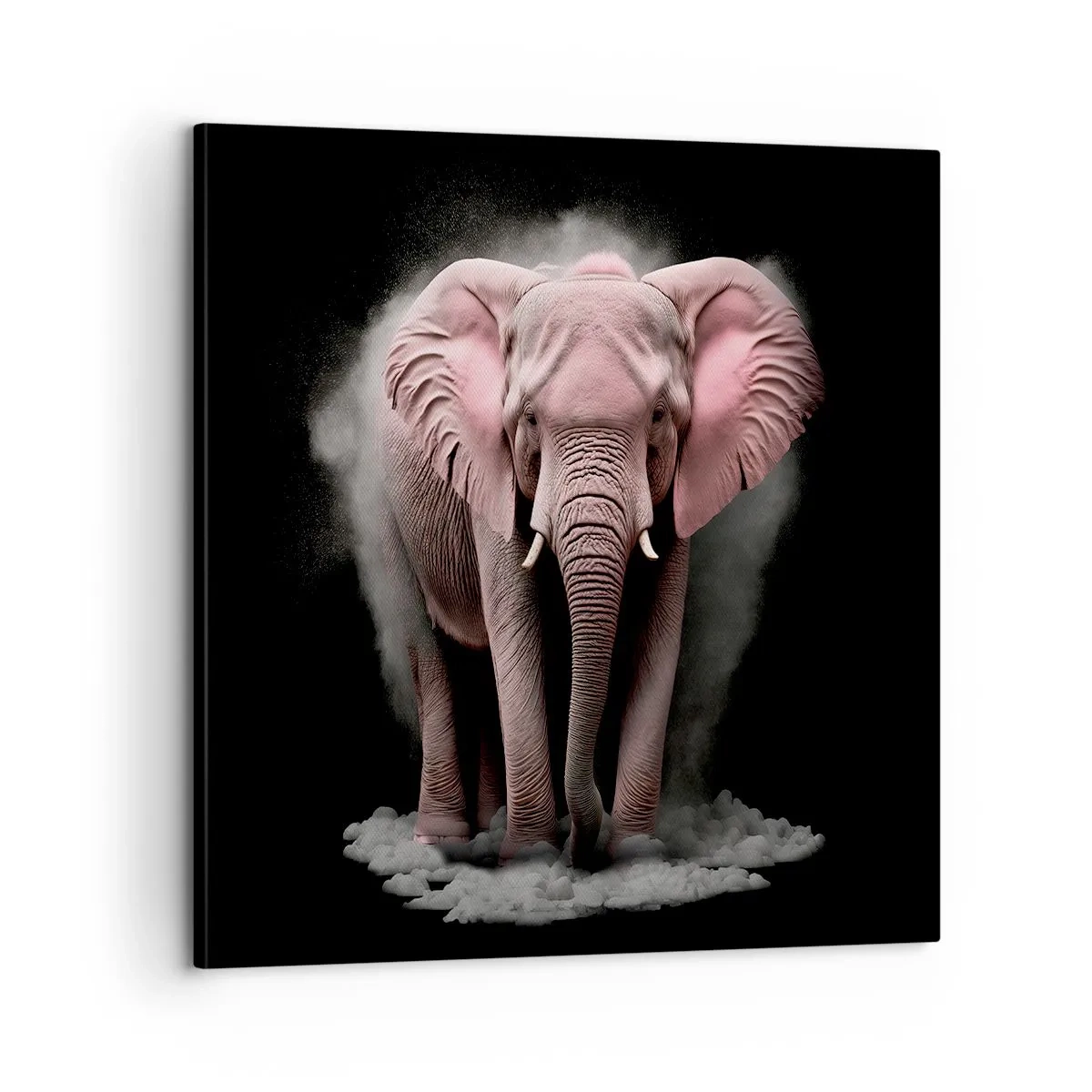 Impression sur toile - Image sur toile - Ne pensez pas à un éléphant rose ! - 60x60 cm