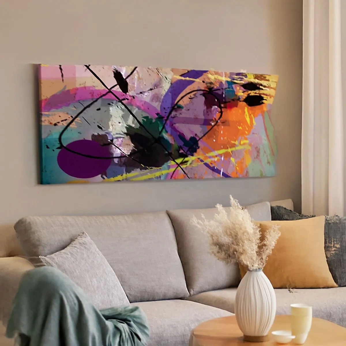 Impression sur toile - Image sur toile - Vous pouvez aller tout droit ou autour - 100x40 cm