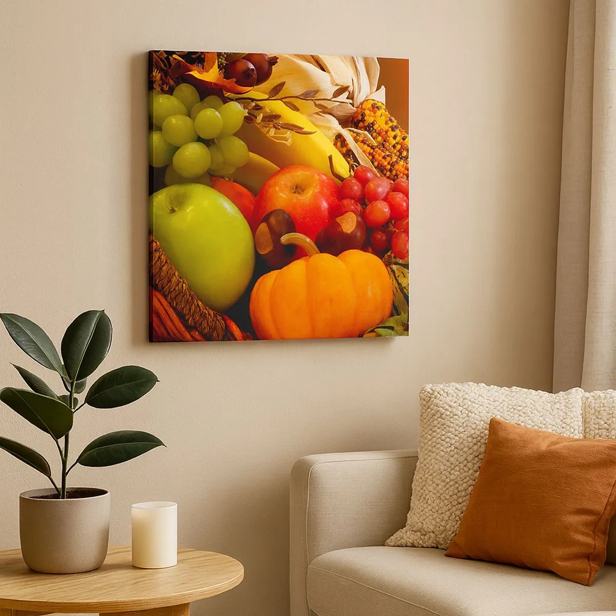 Impression sur toile - Image sur toile - Panier de récolte - 30x30 cm