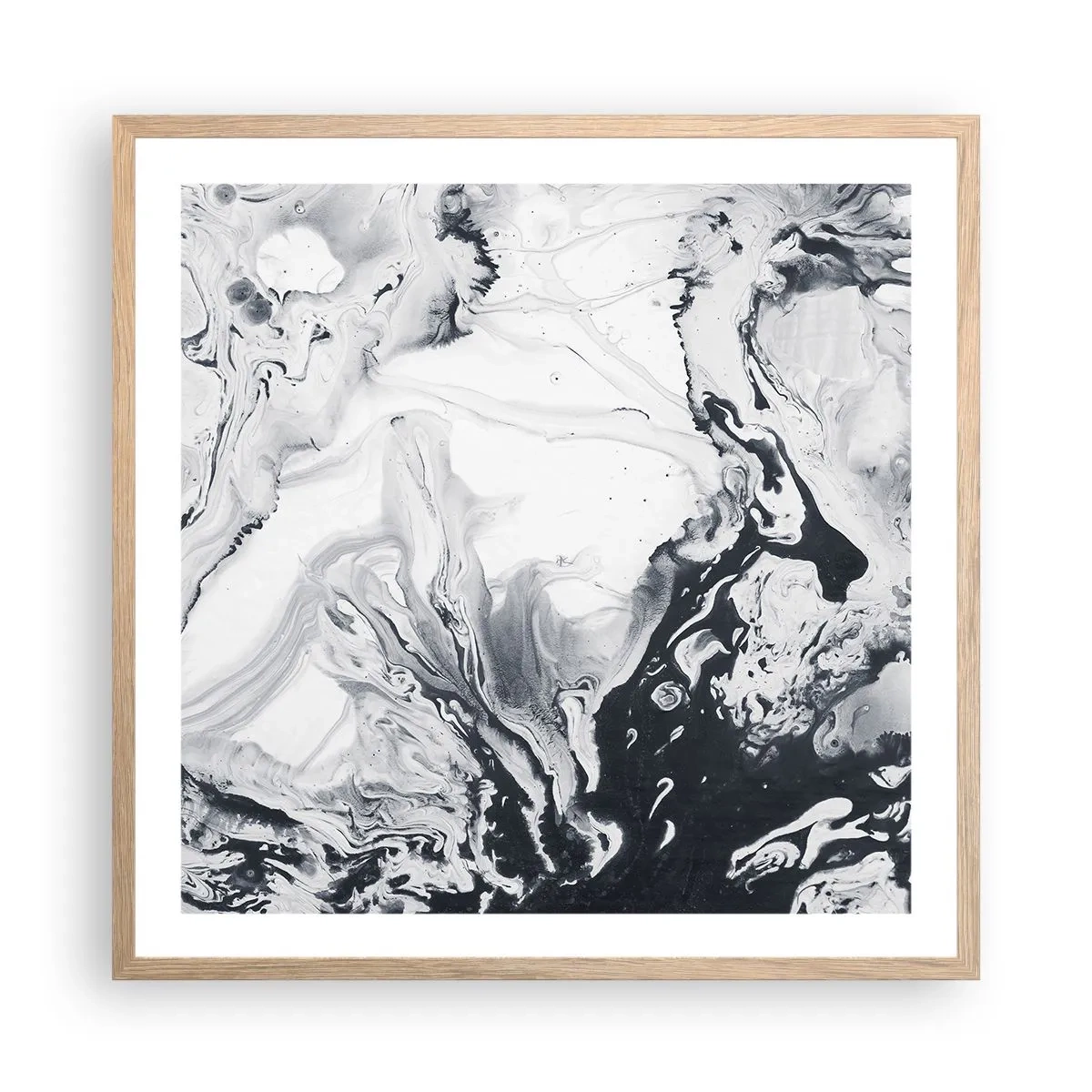 Affiche dans un chêne clair - Poster - Au centre de la Terre - 60x60 cm