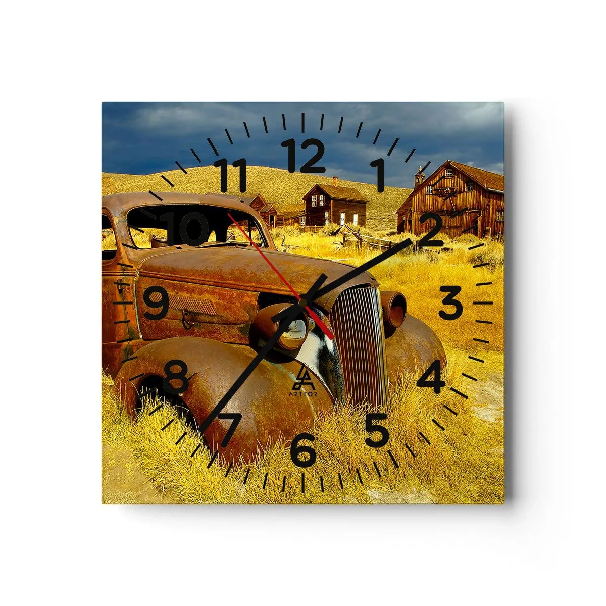 Horloge murale - Pendule murale - Repos bien mérité - 40x40 cm