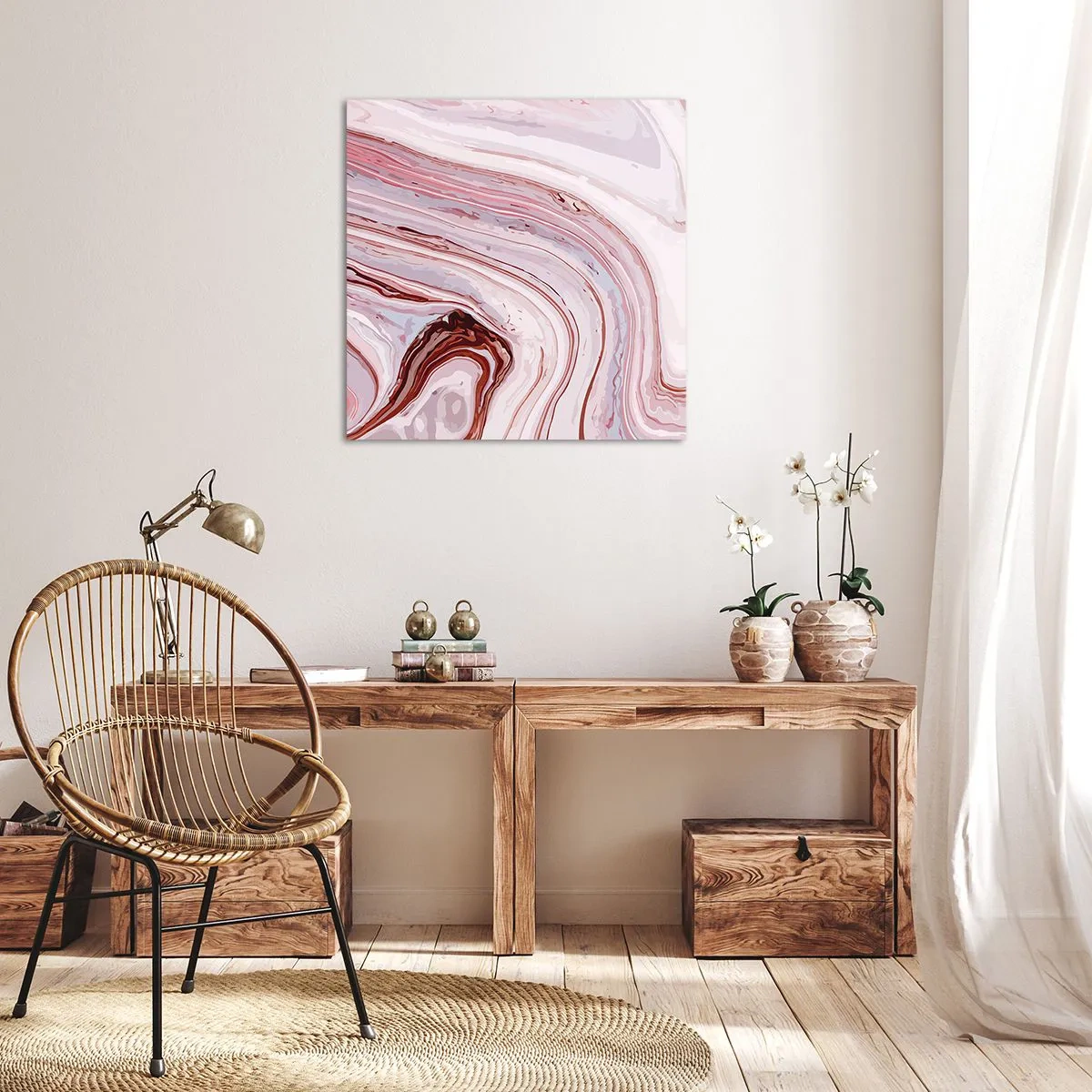 Impression sur toile - Image sur toile - Tout droit, puis tout en bas - 50x50 cm
