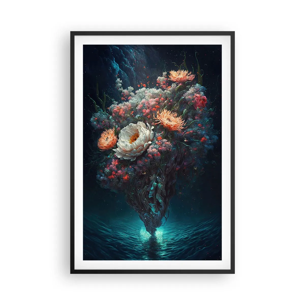 Affiche dans un cadre noir - Poster - Un étrange jardin - 61x91 cm