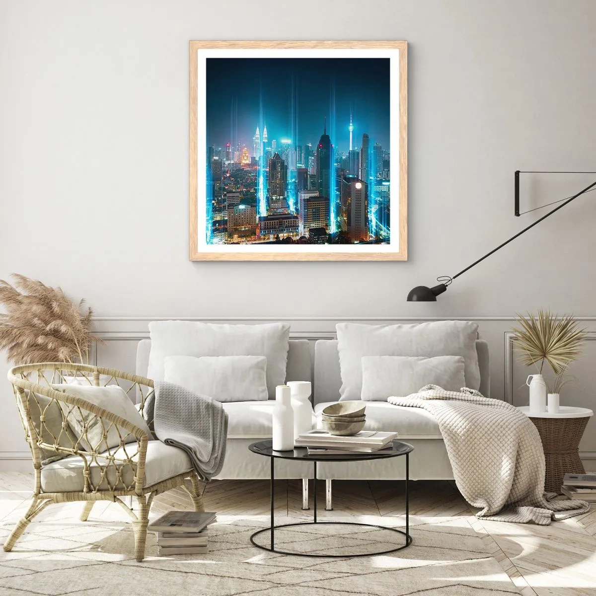 Affiche dans un chêne clair - Poster - À Berlin au paradis - 30x30 cm