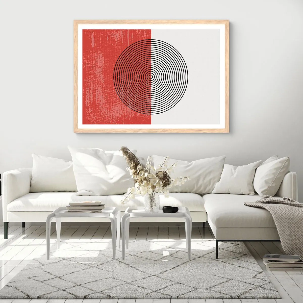 Affiche dans un chêne clair - Poster - Dans le mille - 40x30 cm