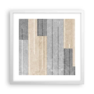 Affiche dans un cadre blanc - Poster - Composition : se tenir droit - 40x40 cm