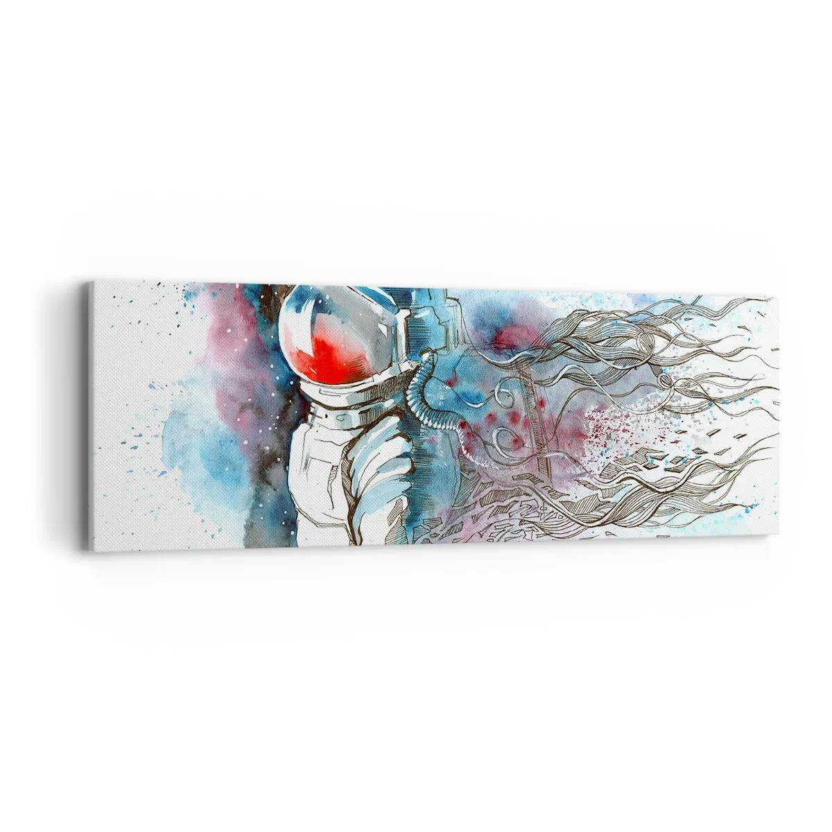 Impression sur toile - Image sur toile - Seul avec l'espace - 90x30 cm