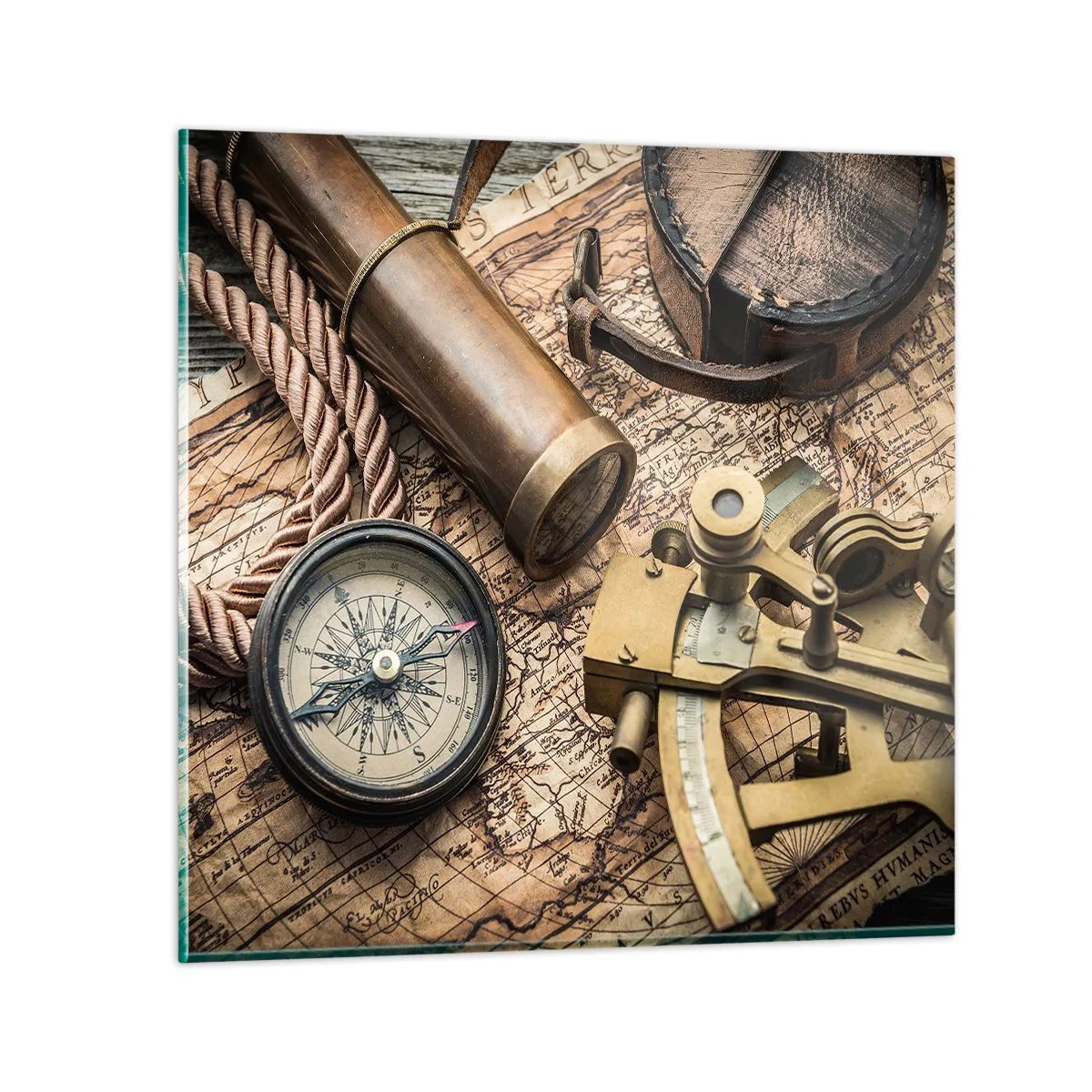 Impression sur verre - Image sur verre - Fixer un cap - 60x60 cm