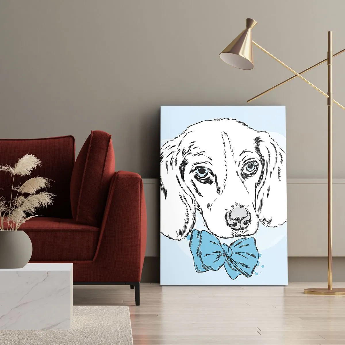 Impression sur toile - Image sur toile - L'élégance du chien - 55x100 cm