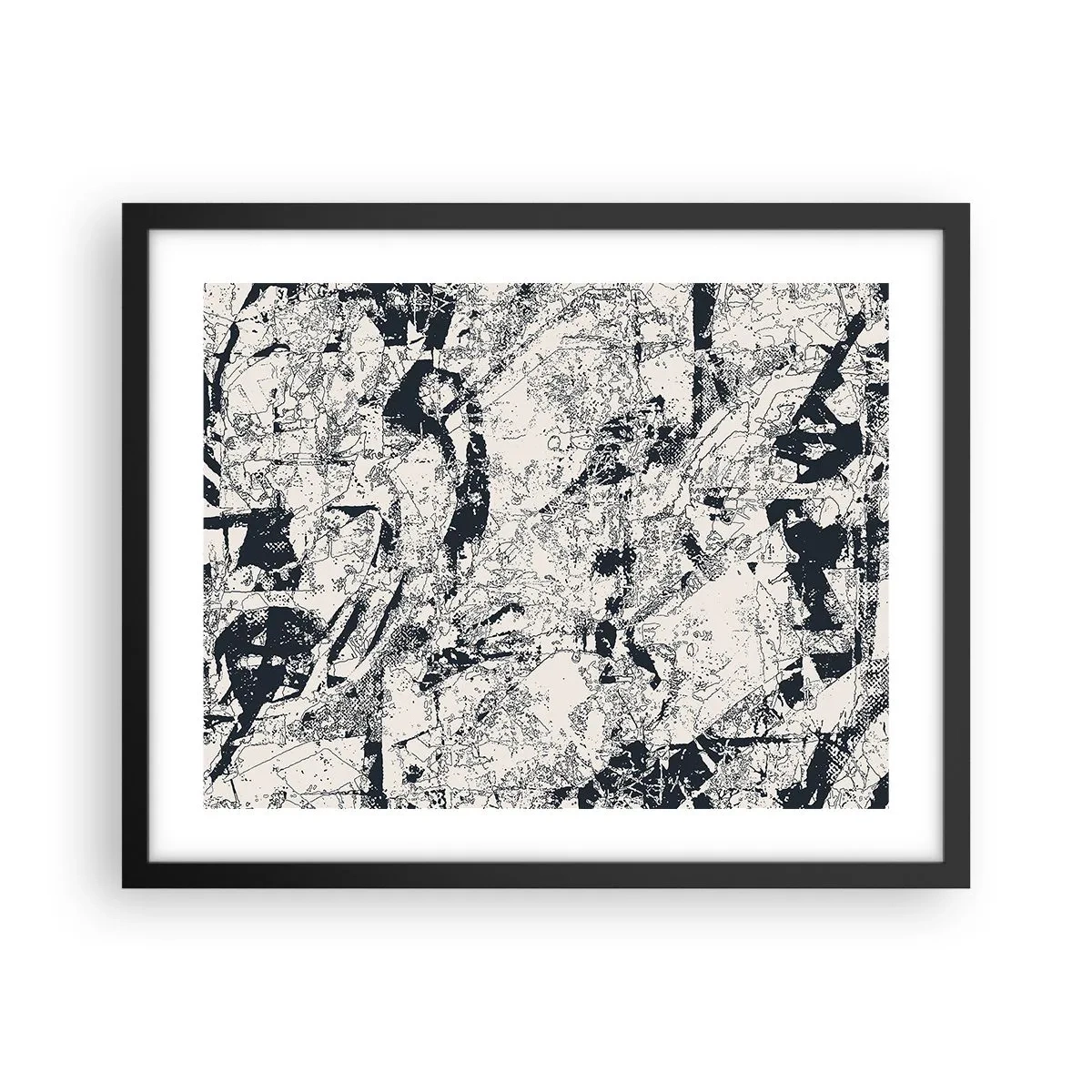 Affiche dans un cadre noir - Poster - Interpénétration des contraires - 50x40 cm