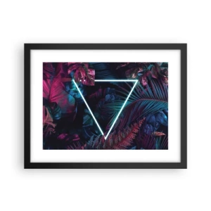 Affiche dans un cadre noir - Poster - Jardin de style disco - 40x30 cm