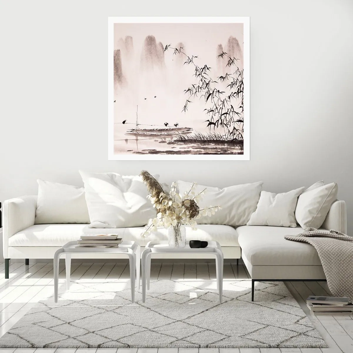 Affiche - Poster - Le silence des rizières - 40x40 cm