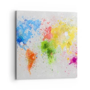 Impression sur toile - Image sur toile - Toutes les couleurs du monde - 70x70 cm