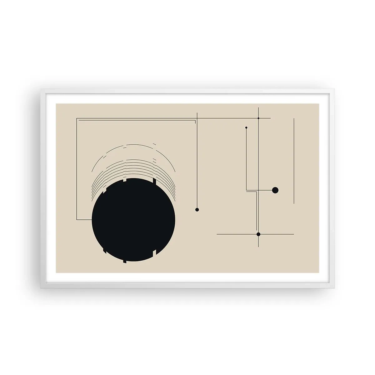 Affiche dans un cadre blanc - Poster - Une composition flexible et dynamique - 91x61 cm