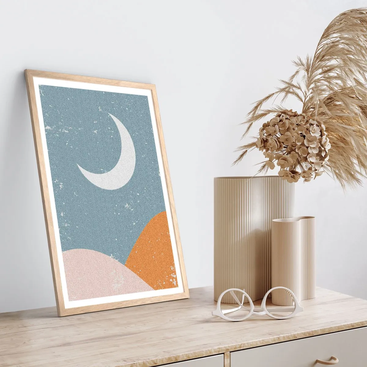 Affiche dans un chêne clair - Poster - Miracle de nombreuses nuits - 70x100 cm