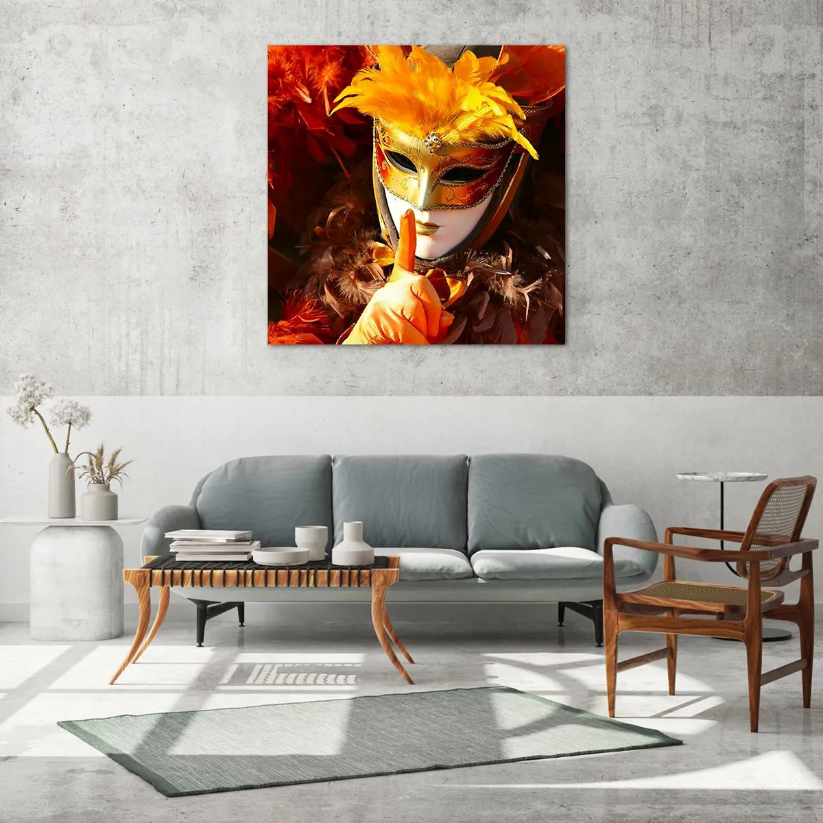 Impression sur verre - Image sur verre - Le secret est une partie du jeu - 60x60 cm