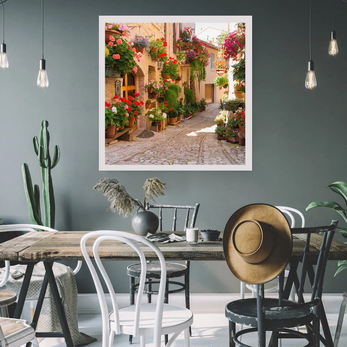 Affiche - Poster - Une inondation de fleurs - 40x40 cm