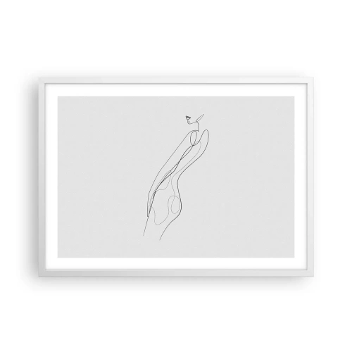 Affiche dans un cadre blanc - Poster - Juste une promesse - 70x50 cm