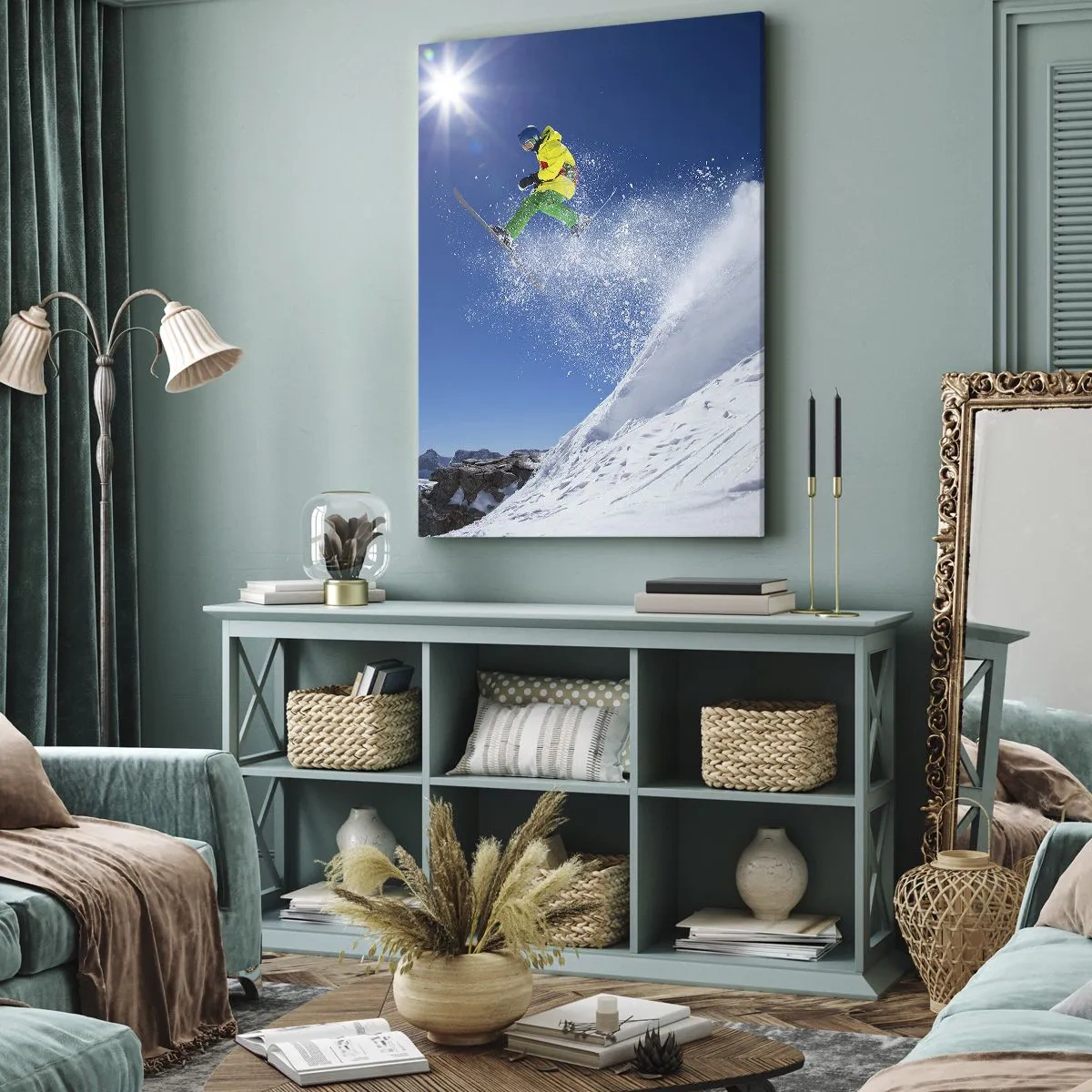 Impression sur toile - Image sur toile - Danse avec les montagnes - 65x120 cm