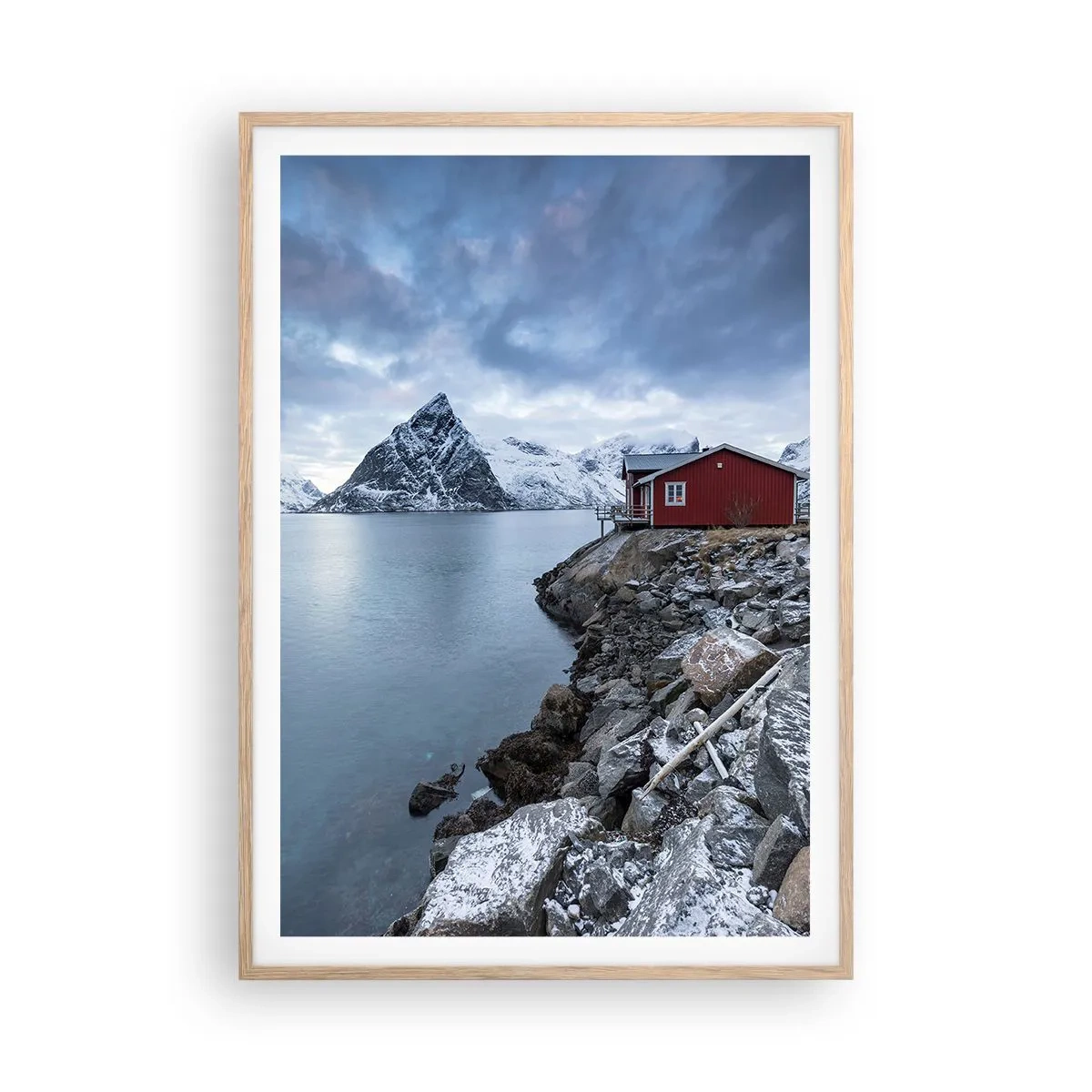 Affiche dans un chêne clair - Poster - Retraite scandinave - 70x100 cm