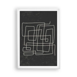 Affiche dans un cadre blanc - Poster - Pas aussi simple - 70x100 cm