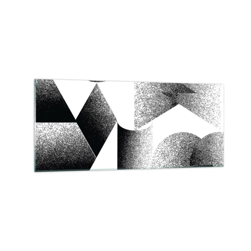 Impression sur verre - Image sur verre - Géométrie composée d'angles et de formes ovales - 120x50cm - Angles et ovales - Décoration murale moderne pour le salon et la chambre ARTTOR