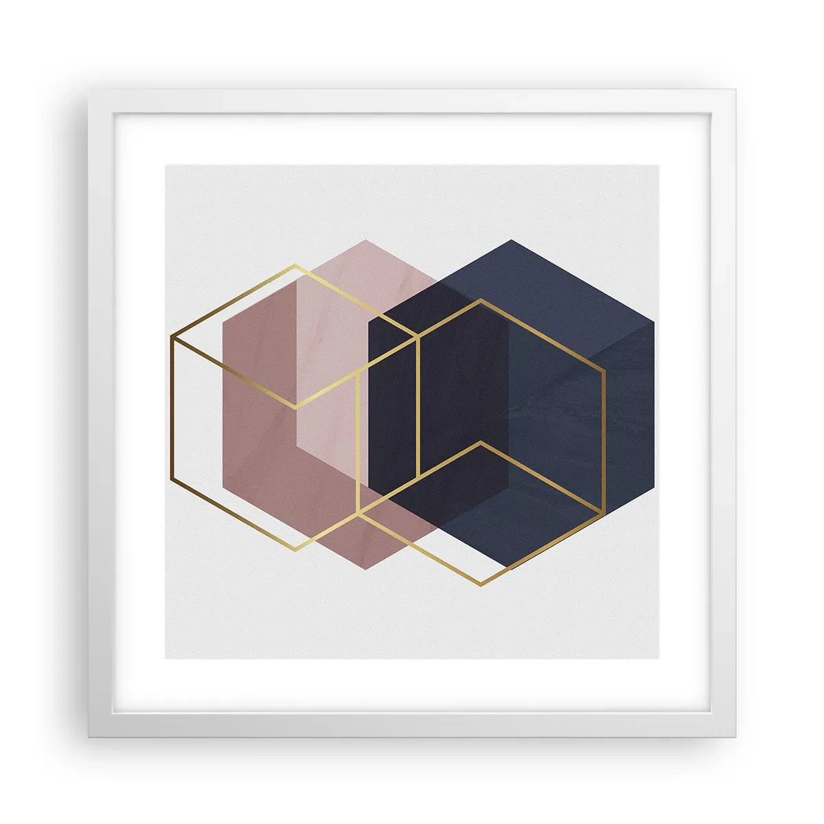 Affiche dans un cadre blanc - Poster - Le pouvoir de la simplicité - 40x40 cm