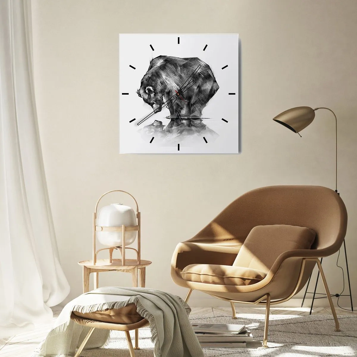 Horloge murale - Pendule murale - Ravi de rencontrer quelqu'un de proche - 30x30 cm