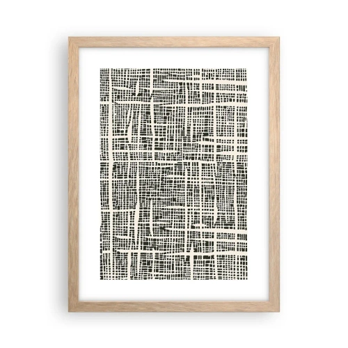 Affiche dans un chêne clair - Poster - Composition tissée - 30x40 cm