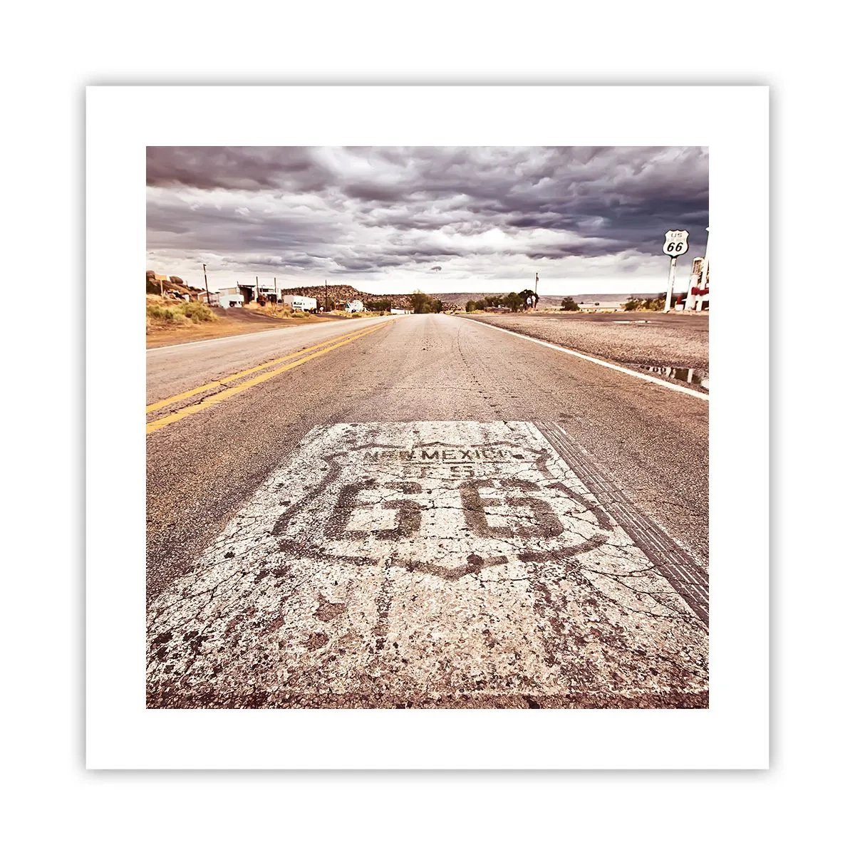 Affiche - Poster - Mother Road - une légende américaine - 40x40 cm