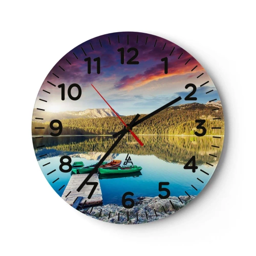 Horloge murale - Pendule murale - Aussi lisse qu'un miroir au-dessus de l'eau - 30x30 cm