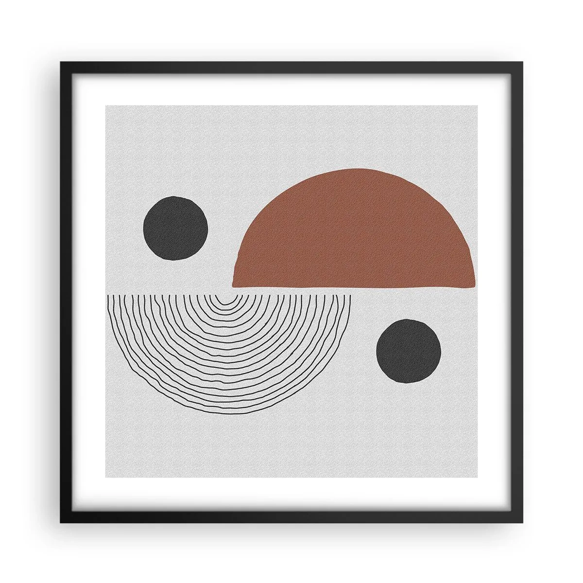 Affiche dans un cadre noir - Poster - Perfection de la roue - 50x50 cm