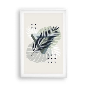 Affiche dans un cadre blanc - Poster - Nature et géométrie - deux odres? - 61x91 cm