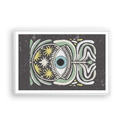 Affiche dans un cadre blanc - Poster - Rituels tribaux - 91x61 cm