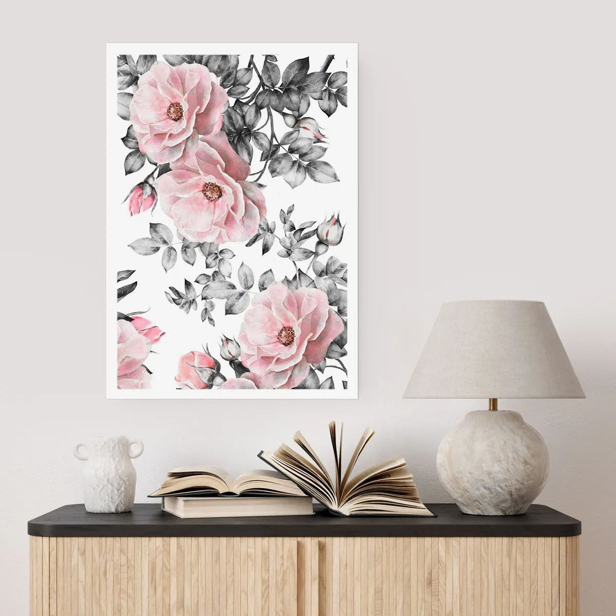Affiche - Poster - Se perdre dans les fleurs des roses - 61x91 cm
