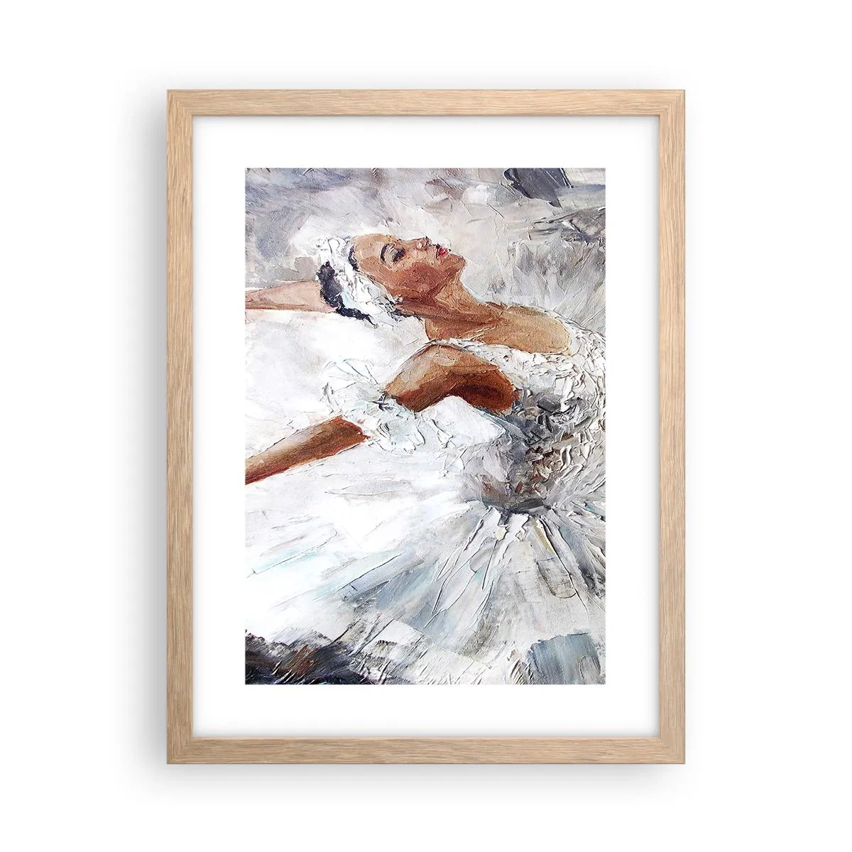 Affiche dans un chêne clair - Poster - Délicat et léger comme du tulle - 30x40 cm