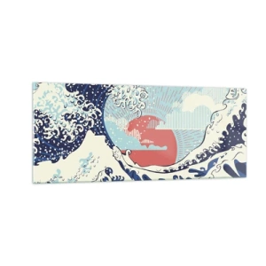 Impression sur verre - Image sur verre - D'une inspiration japonnaise - 100x40 cm