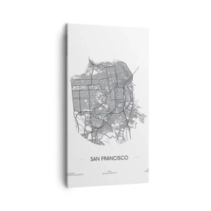 Impression sur toile - Image sur toile - Anatomie de San Fransisco - 45x80 cm